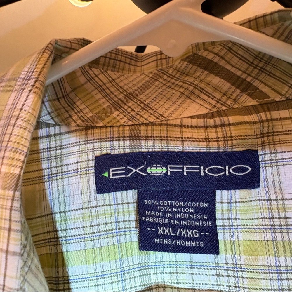 ExOfficio Men's Casual Plaid Shirt - Yellow and Brown